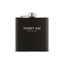 Personalized Gifts For Men Thirst Aid Etched Black Hip Flask (Pack of 1) JM Weddings