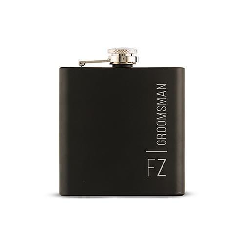 Personalized Gifts For Men Vertically Personalized Black Hip Flask (Pack of 1) JM Weddings