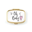 Personalized Gifts for Women Oh Baby Small Gold Keepsake Tooth Box - Pink Heart (Pack of 1) Weddingstar
