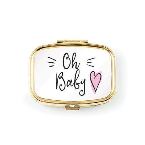 Personalized Gifts for Women Oh Baby Small Gold Keepsake Tooth Box - Pink Heart (Pack of 1) Weddingstar