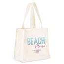 Personalized Gifts for Women Personalized White Canvas Tote Bag - Beach Please Tote Bag with Gussets (Pack of 1) Weddingstar