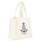 Personalized Gifts for Women Personalized White Canvas Tote Bag - Let's Sail Away Mini Tote with Gussets Navy Blue (Pack of 1) Weddingstar