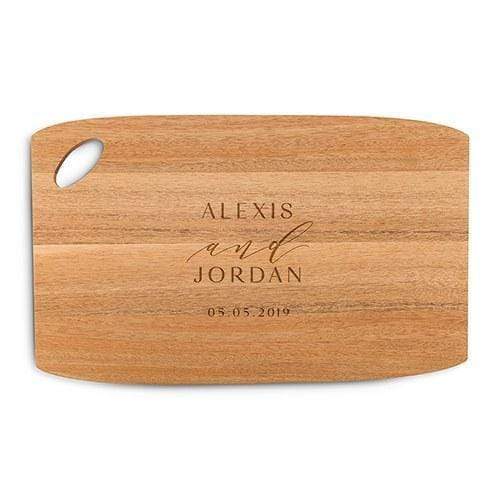 Personalized Gifts For Women Personalized Wooden Cutting and Serving Board with Oval Handle - Bold Script (Pack of 1) Weddingstar
