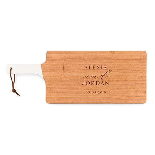 Personalized Gifts For Women Personalized Wooden Cutting and Serving Board with White Handle - Bold Script (Pack of 1) Weddingstar