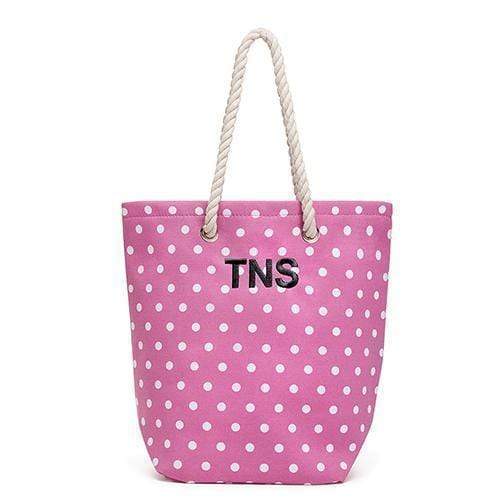 Personalized Gifts for Women Polka Dot Cabana Tote - Pink (Pack of 1) Weddingstar