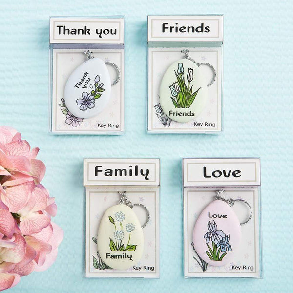 Personalized Gifts for Women Sentiment flowers keychain from gifts by Fashioncraft Fashioncraft