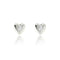 Personalized Gifts for Women Silver Heart Stud Earrings with Rhinestone Crystal (Pack of 1) JM Weddings