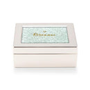 Personalized Gifts for Women Small Modern Personalized Jewelry Box - Glitter Heart Print Gold Vintage Pink (Pack of 1) JM Weddings
