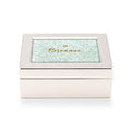 Personalized Gifts for Women Small Modern Personalized Jewelry Box - Glitter Heart Print Gold Vintage Pink (Pack of 1) JM Weddings