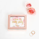 Personalized Gifts for Women Small Modern Personalized Jewelry Box - Modern Floral Print Rose Gold (Pack of 1) JM Weddings