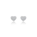 Personalized Gifts for Women Sparkling Rhinestone Heart Stud Earrings (Pack of 1) JM Weddings