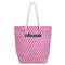 Personalized Gifts for Women Stripe Cabana Tote - Pink (Pack of 1) JM Weddings