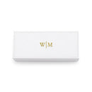 Vegan Leather Jewellery Box - Line Monogram Emboss Black (Pack of 1)