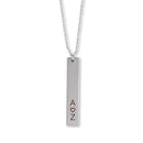 Personalized Gifts for Women Vertical Rectangle Tag Necklace - Initials with Heart Matte Gold (Pack of 1) JM Weddings