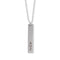 Personalized Gifts for Women Vertical Rectangle Tag Necklace - Initials with Heart Silver (Pack of 1) JM Weddings