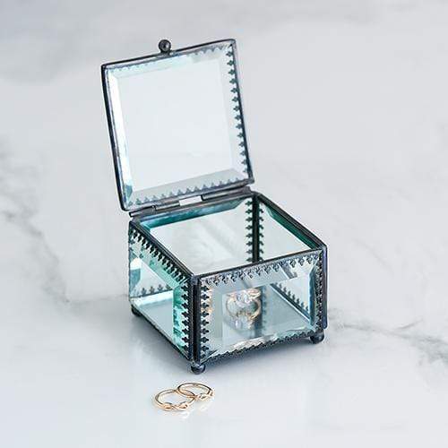 Personalized Gifts for Women Vintage Inspired Glass Jewelry Box (Pack of 1) JM Weddings