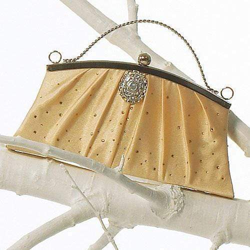 Personalized Gifts for Women Vintage Style Evening Bag White Satin (Pack of 1) JM Weddings