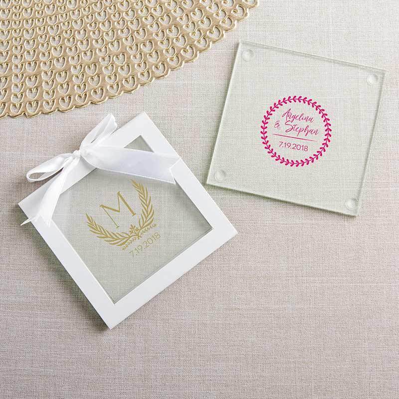 Personalized Glass Coaster - Botanical Garden (3 Sets of 12)-Personalized Coasters-JadeMoghul Inc.