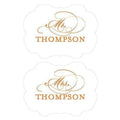 Personalized Mr. & Mrs. Paper Chair Markers Berry (Pack of 1)-Personalized Gifts By Type-Vintage Gold-JadeMoghul Inc.