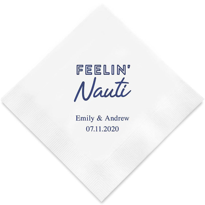 Personalized Paper Napkins Printed Napkins Dinner - Rectangular Fold Kraft (Pack of 80) Weddingstar