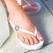 Personalized Pretty Wedge Flip Flops Small (Pack of 1)-Wedding Flip Flops-JadeMoghul Inc.