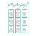 Personalized Seating Chart Kit with Expressions Design Vintage Pink Text With White Background (Pack of 1)-Wedding Signs-Indigo Blue Text With White Background-JadeMoghul Inc.