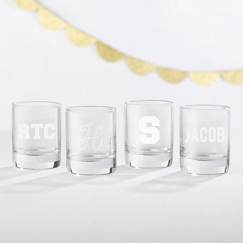 Personalized Shot Glass - Engraved (4 Pcs)-Personalized Coasters-JadeMoghul Inc.
