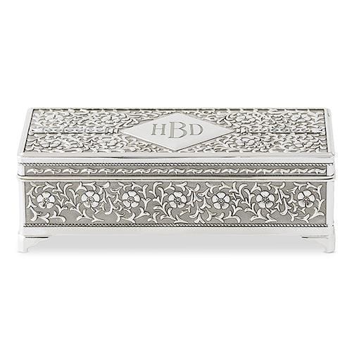 Personalized Silver Jewelry Box (Pack of 1)-Personalized Gifts for Women-JadeMoghul Inc.