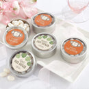 Personalized Silver Round Candy Tin - Born To Be Wild Baby Shower Collection (2 Sets)-Bridal Shower Decorations-JadeMoghul Inc.