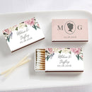 Personalized White Matchboxes - English Garden (Set of 50)-Personalized Favor Box Wrappers-JadeMoghul Inc.