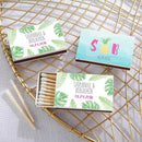 Personalized White Matchboxes - Pineapples & Palms (Set of 50)-Personalized Favor Box Wrappers-JadeMoghul Inc.
