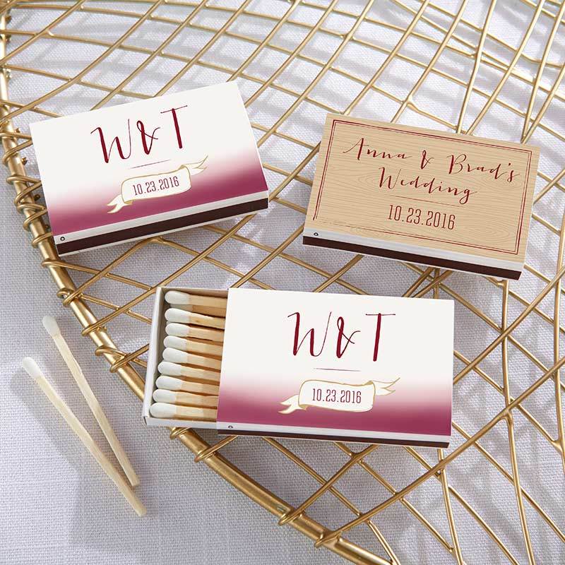 Personalized White Matchboxes - Vineyard (Set of 50)-Personalized Favor Box Wrappers-JadeMoghul Inc.