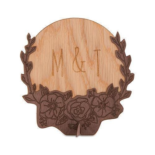 Personalized Wood Veneer Sign - Rustic (Pack of 1)-Wedding Signs-JadeMoghul Inc.