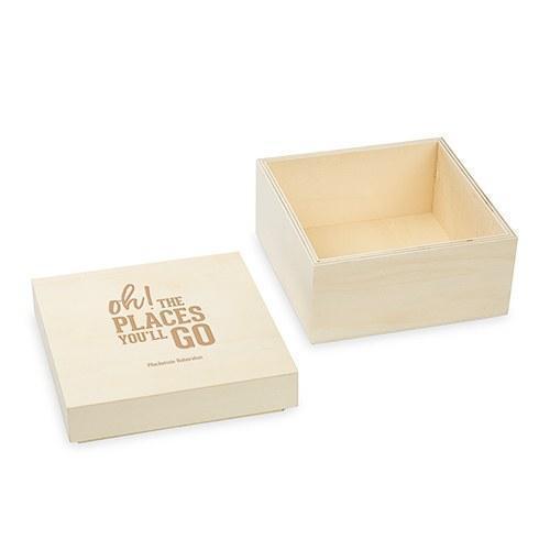 Personalized Wooden Keepsake Gift Box - Oh The Places You’ll Go Etching (Pack of 1)-Favor Boxes Bags & Containers-JadeMoghul Inc.
