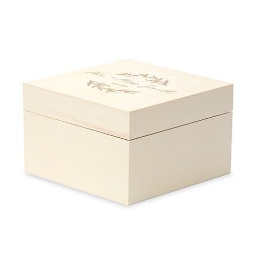 Personalized Wooden Keepsake Gift Box - Signature Script Etching (Pack of 1)-Favor Boxes Bags & Containers-JadeMoghul Inc.