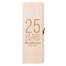 Personalized Wooden Wine Gift Box with Lid - Happy Anniversary (Pack of 1)-Favor Boxes Bags & Containers-JadeMoghul Inc.