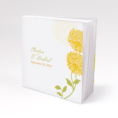 Personalized Zinnia Bloom Notepad Wedding Favor Plum (Pack of 1)-Popular Wedding Favors-Tangerine Orange-JadeMoghul Inc.