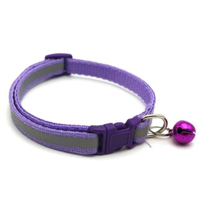 Pet Collar Reflective Pet Bell Collar Adjustable Size Suitable for Cats and Small Dogs Pet Supplies Basic Collars Qianyi JadeMoghul Inc. 