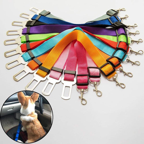 Pet Dog Cat Car Seat Belt Adjustable Harness Seatbelt Lead Leash for Small Medium Dogs Travel Clip Pet Supplies 11 Color JadeMoghul Inc. 
