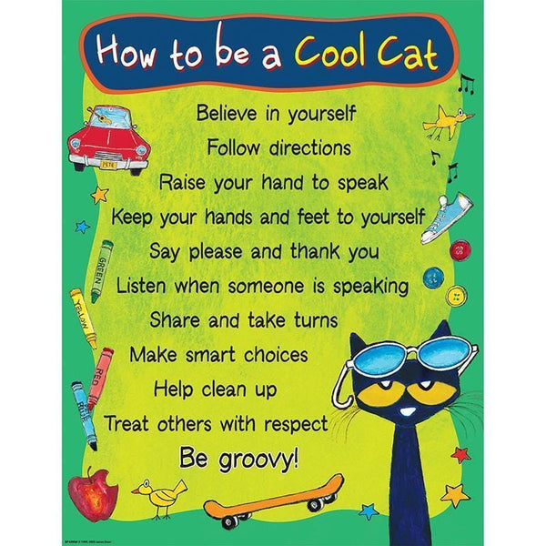 PETE THE CAT TO BE COOL CAT CHART-Learning Materials-JadeMoghul Inc.