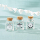 Petite Treat Square Glass Favor Jar - Silver Foil (Set of 12)-Favor Boxes Bags & Containers-JadeMoghul Inc.