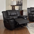 Phenomenal Glider Recliner with Pillow Arms, Black-Recliner Chairs-BLACK-PU MATCH BREATHABLE PU-JadeMoghul Inc.