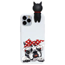 3D  Dog /Cat Funny Case For iPhone XR 11 Pro XS Max X SE 2 2020 5  8Plus 7 8 6 S 6S Plus