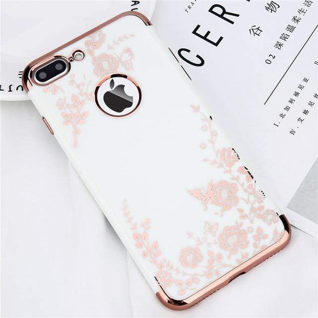 Phone Cases Rose Gold Design Case For iPhone X 7 8 6 6s Plus  X XR Xs Max AExp