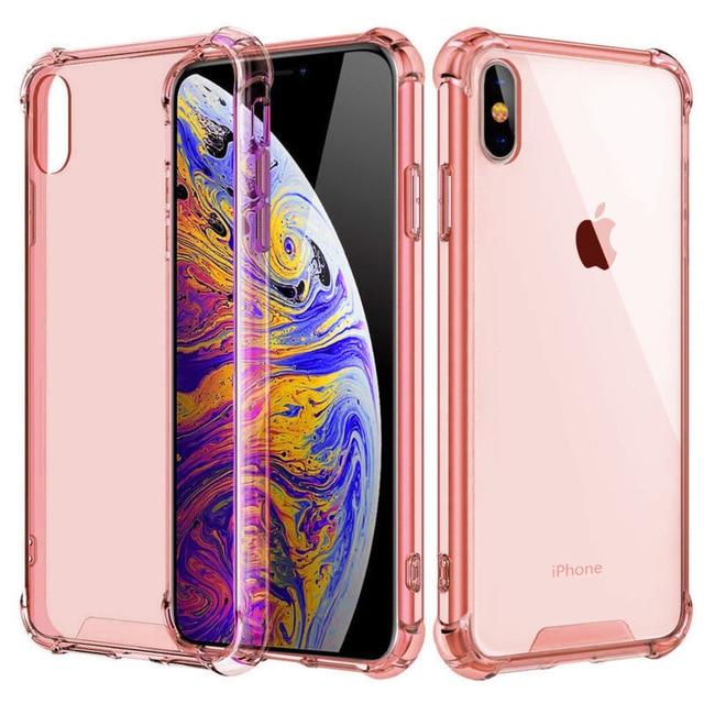 Shockproof Bumper Transparent Silicone Phone Case For iPhone 11 X XS XR XS Max 8 7 6 6S