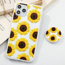 Summer Flower With Holder Soft Silicon Case For iPhone 11 Pro XR XS MAX X 7 8 6 6S Plus 5 5S  SE 2020 phone cases
