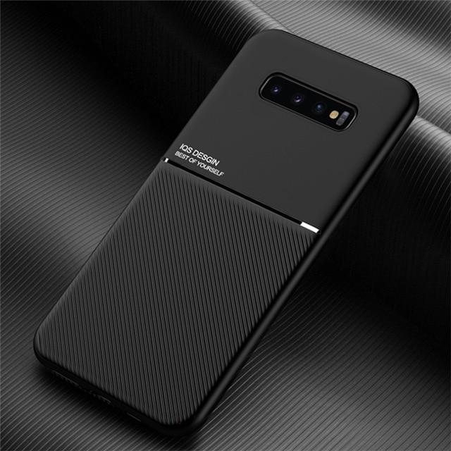 Phone Leather Case For Samsung Galaxy S10 S20 Plus Ultra S9 S8 Plus S10E Note 20 10 9 8 A50 A70 S20 FE Magnetic Car Plate Covers AExp