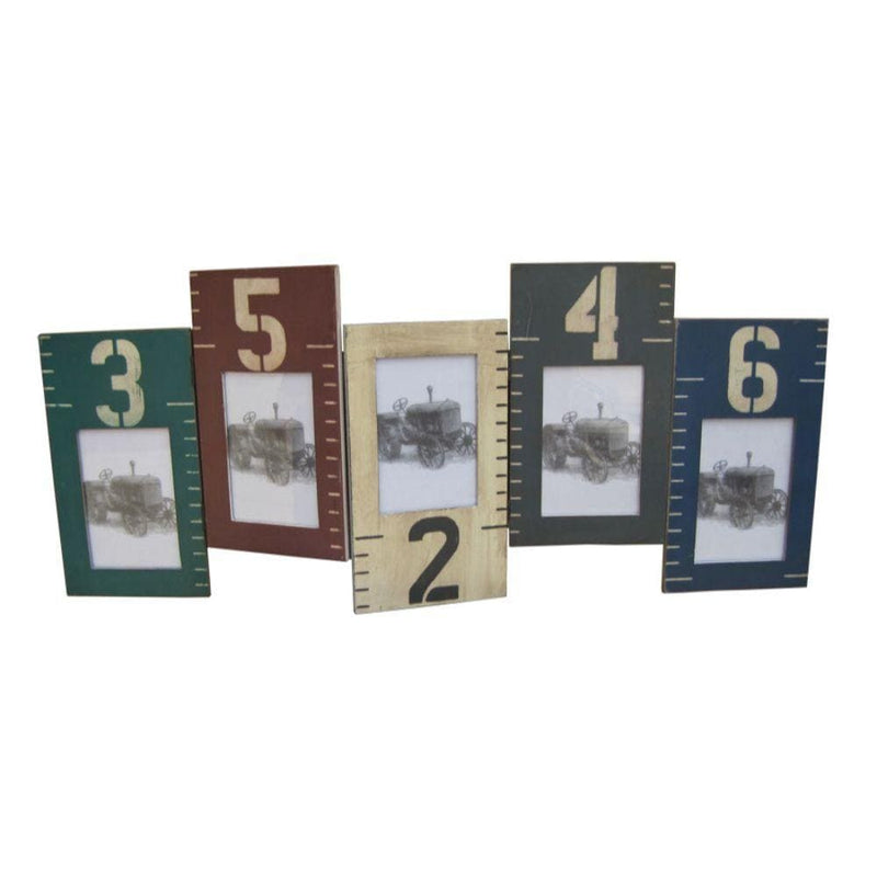 Photos Family Photo Frame - 1" x 33" x 20" Multi-Color, Wooden - Photo Frame HomeRoots
