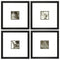 Photos Photo Collage - 18" X 18" Dark Wood Toned Frame Photoscape (Set of 4) HomeRoots
