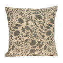 Pillows 18x18 Pillow Insert - 18" x 7" x 18" Transitional Beige Floral Print Pillow Cover With Down Insert HomeRoots